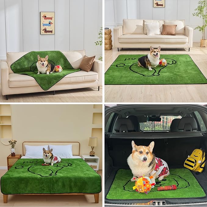 Qeils Reusable Puppy Pads, Washable Pee Pads for Dogs Durable Absorbent Leakproof Dog Training Pads for Home or Travel, Non-Slip Wee Wee Pads Potty Pads 72"x72"