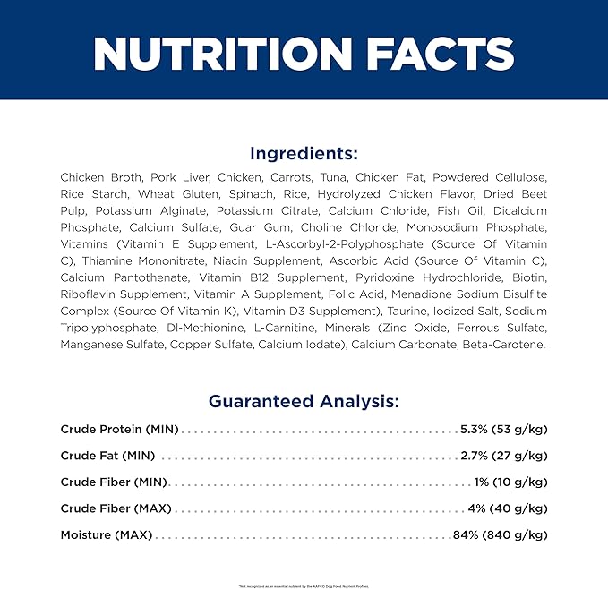 Hill's Science Diet Urinary Hairball Control Adult 1-6 Wet Cat Food, Tuna & Vegetables Stew, 2.9 oz Cans, Case of 24