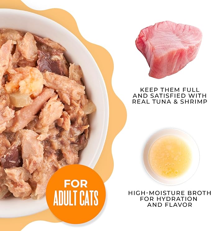 Tiki Cat Gelee Wet Cat Food, Tuna & Shrimp, 2.8 oz. Pouch (12 Count)