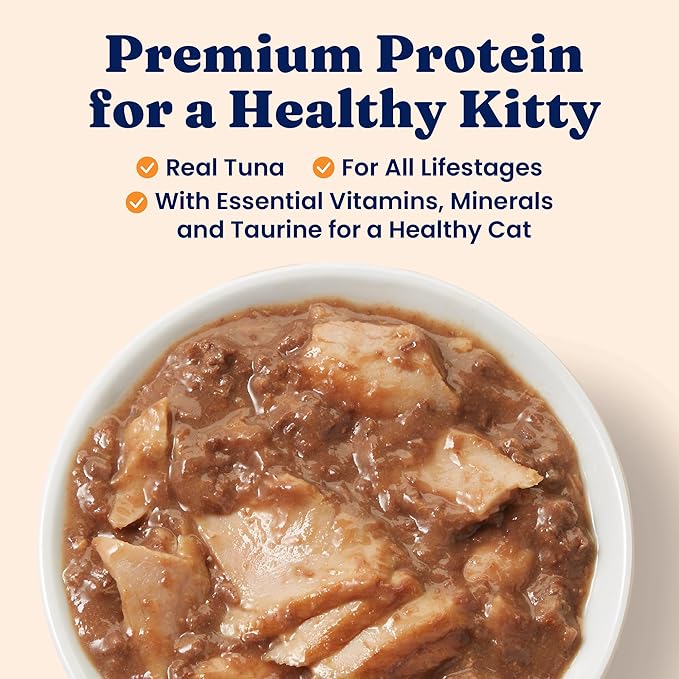 Solid Gold Wet Cat Food Shreds in Gravy - Canned Cat Food Made w/Real Tuna - Five Oceans Grain Free - 16ct/3oz Can