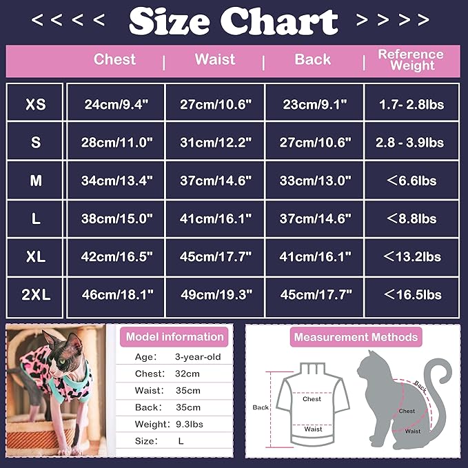 PUMYPOREITY Sphynx Cat Clothes - Stretchy Sweater, Soft Shirt, Pullover Pajamas, Turtleneck for Sphynx, Cornish Rex, Devon Rex - Pink, XL