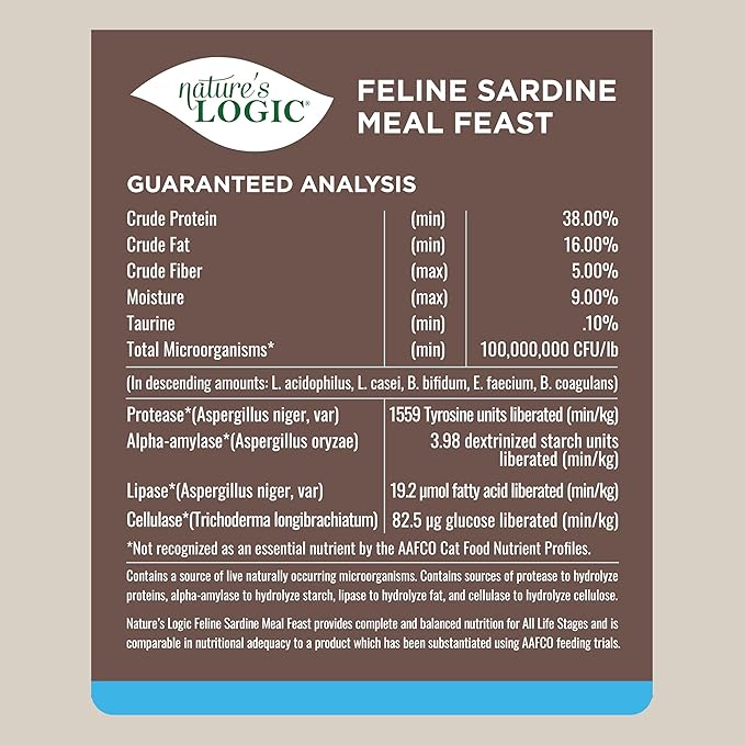 Nature's Logic Sardine Dry Cat Food (1 Pack), 7.7 lb
