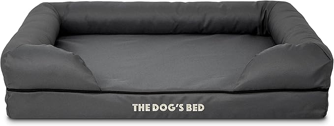 The Dog's Bed Replacement Outer Cover ONLY (Outer Cover ONLY - NO Bed, NO Waterproof Inner) for The Dog's Bed, Washable Oxford Fabric, Medium (Grey & Black Piping)