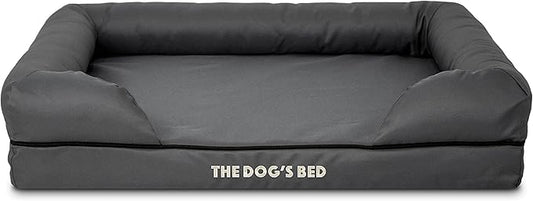 The Dog's Bed Replacement Outer Cover ONLY (Outer Cover ONLY - NO Bed, NO Waterproof Inner) for The Dog's Bed, Washable Oxford Fabric, Medium (Grey & Black Piping)