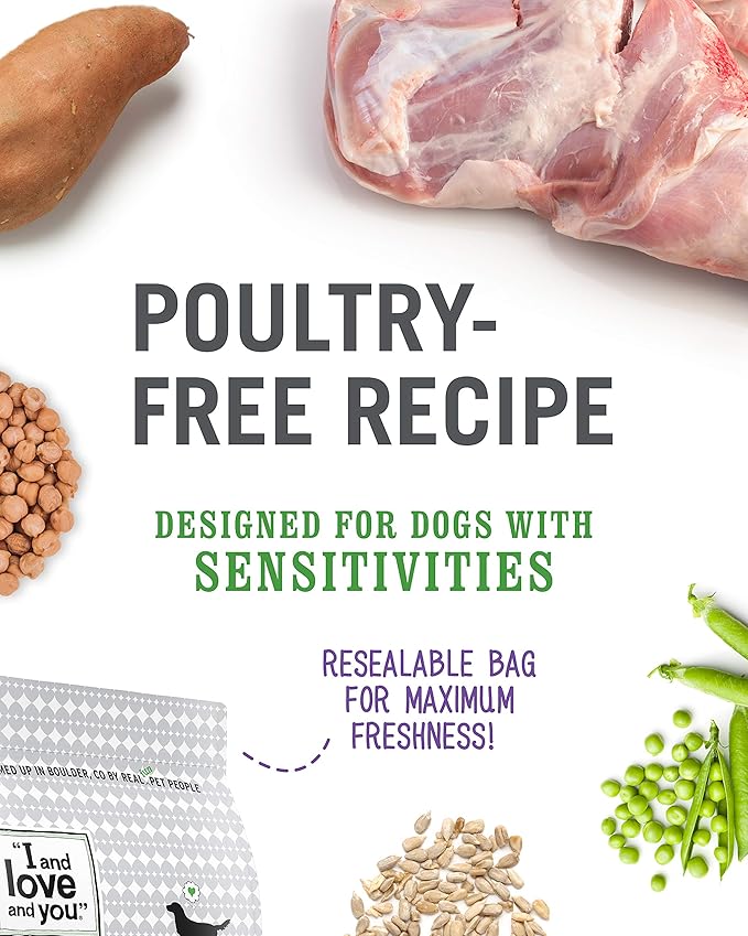 I and love and you Lovingly Simple Dry Dog Food - Lamb + Sweet Potato - Grain Free, Filler Free, Prebiotic + Probiotic 21lb Bag