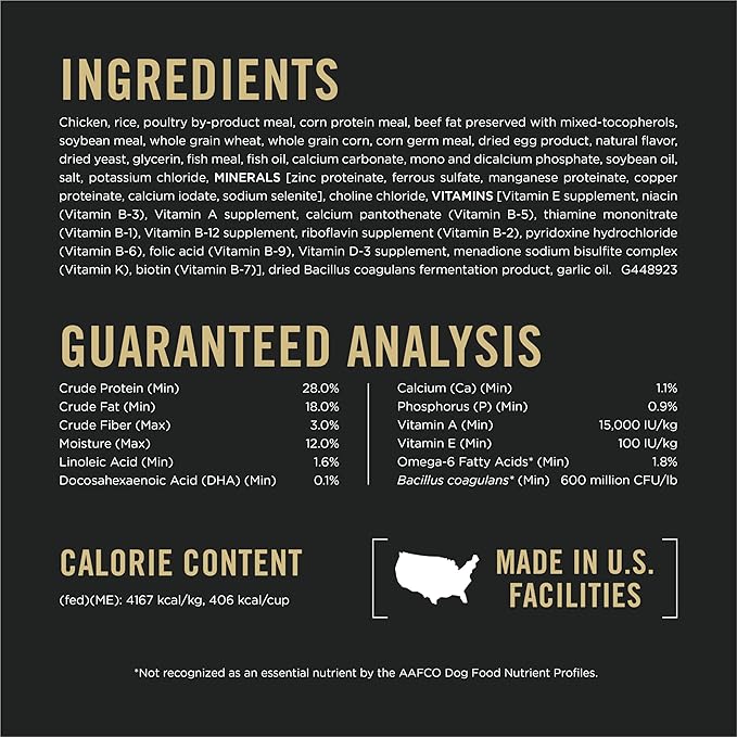 Purina Pro Plan High Protein Puppy Food Shredded Blend Chicken & Rice Formula - 18 lb. Bag