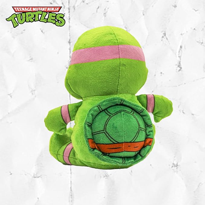 design LAB, Inc. Teenage Mutant Ninja Turtle Official Merchandise | TMNT Toys Squeaky Plush Dog Toy | Donatello | Stuffed Animal Turtle Squeaks for Interactive Play