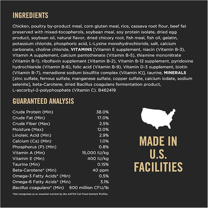 Purina Pro Plan Senior Cat Food With Probiotics for Cats, Chicken and Rice Formula - 3.2 lb. Bag