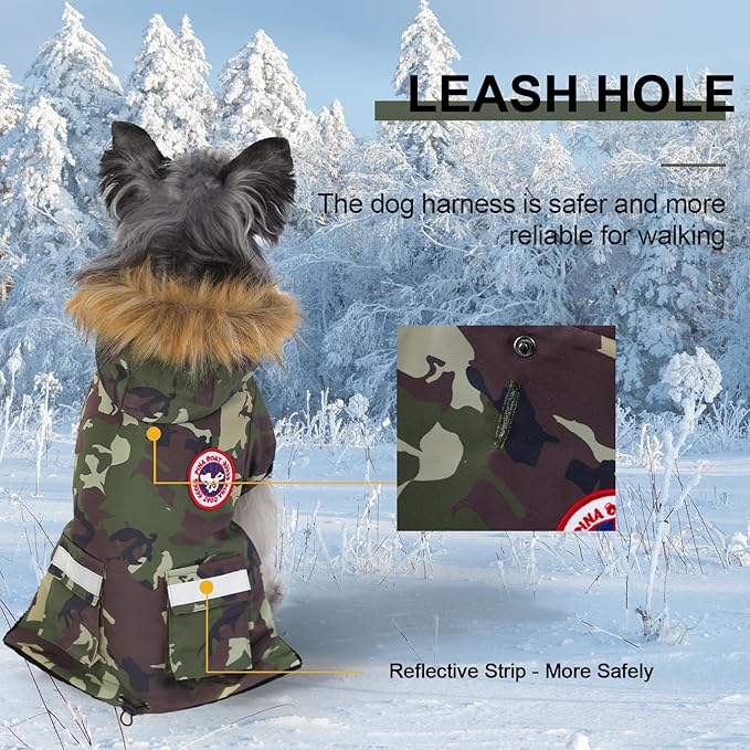 PINA Dog Coats for Small Dogs, Waterproof Dog Jacket