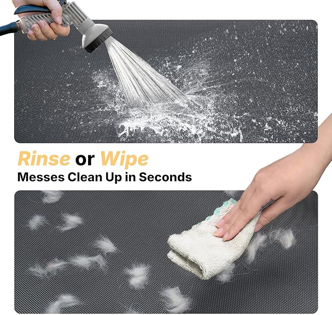 Veehoo Outdoor Elevated Dog Bed Large Sized Dogs, Large Cooling Raised Dog Cots Beds Training Platform Off Ground Hammock with Breathable Mesh, No-Slip Feet, 42"x30", Grey