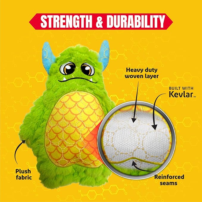 Bite Force - Durable & Strong Dog Toy with Squeaker, Kevlar-Reinforced for Aggressive chewers,