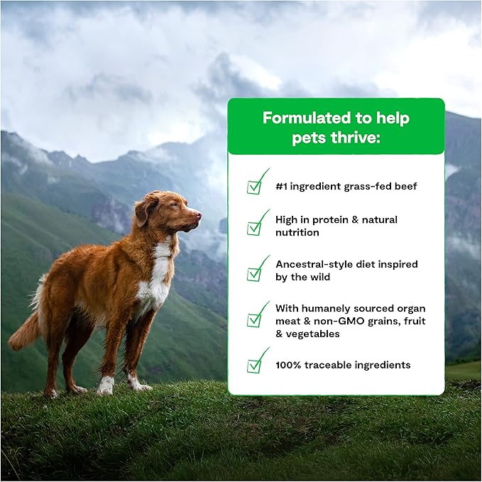 Open Farm, RawMix Dry Dog Food with Ancient Grains, Protein-Packed Kibble Coated in Bone Broth with Freeze Dried Raw Chunks, Beef Pork & Lamb, Front Range Recipe, 20lb Bag