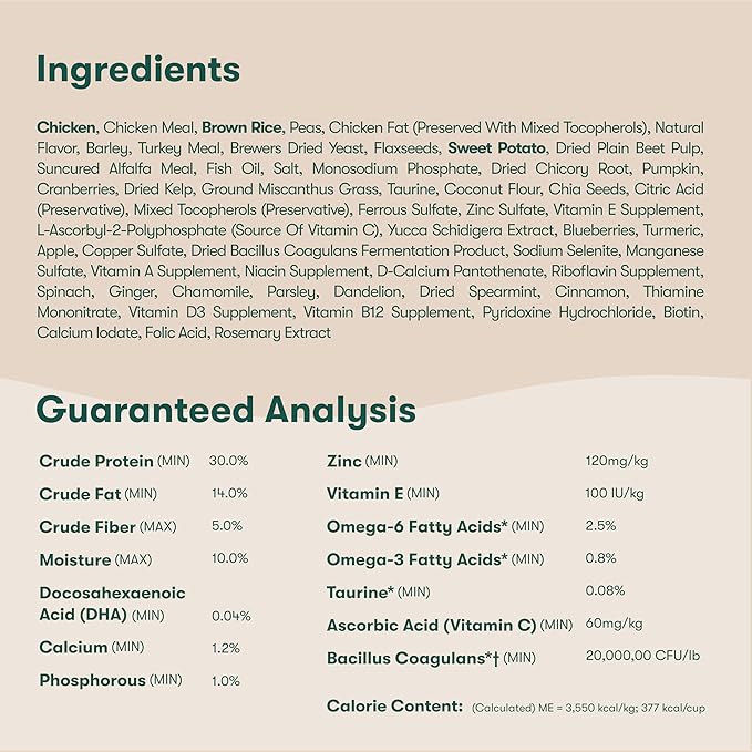 Jinx Premium Puppy Dog Food- Real Chicken, Brown Rice & Sweet Potato, Puppy Food with DHA, Protein & Calcium for Brain Health - Probiotics for Digestive Support - No Fillers - 30lb