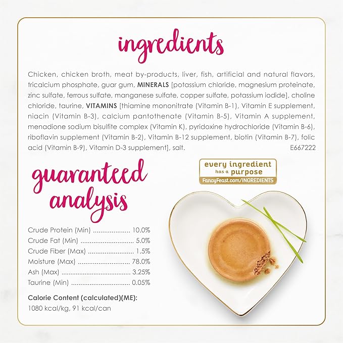 Purina Fancy Feast Chicken Feast Classic Grain Free Wet Cat Food Pate - (Pack of 24) 3 oz. Cans