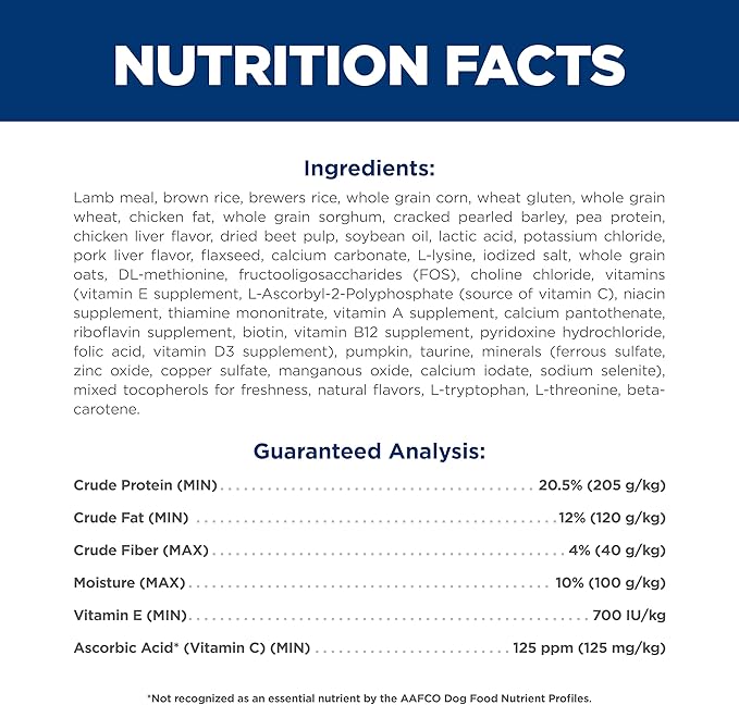 Hill's Science Diet Small & Mini, Adult 1-6, Small & Mini Breeds Premium Nutrition, Dry Dog Food, Lamb & Brown Rice, 4.5 lb Bag
