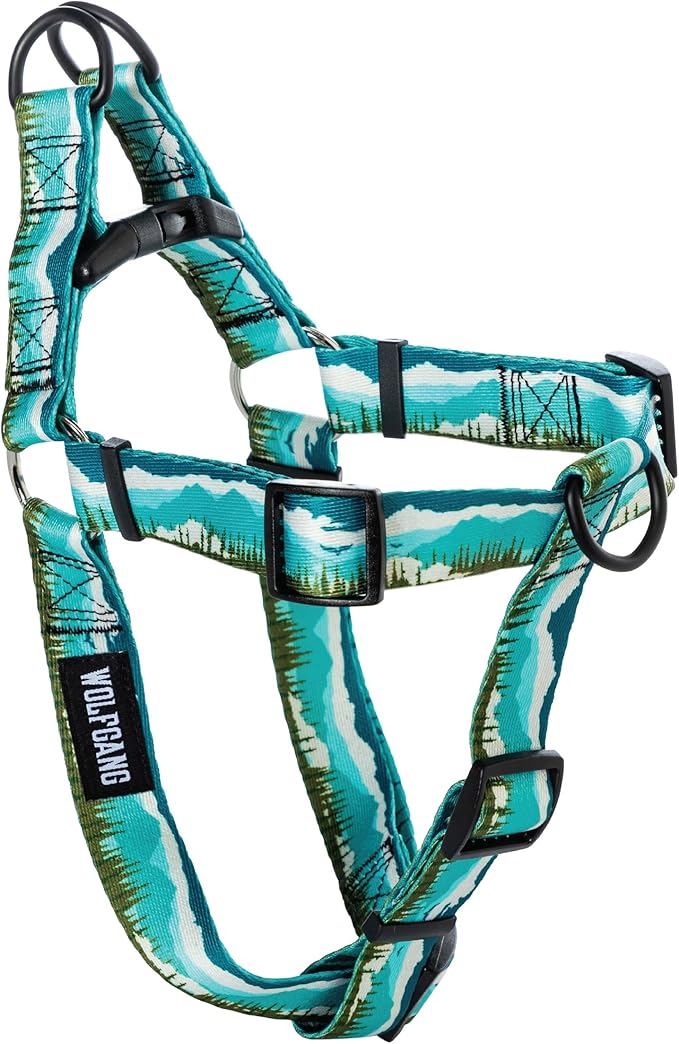 Wolfgang Heavy Duty Adjustable Dog Harness, Pull-Tested to Over 800 lbs for Walking & Training, GreatEscape Print, Small