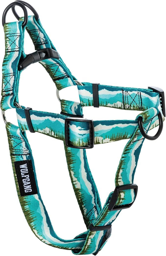 Wolfgang Heavy Duty Adjustable Dog Harness, Pull-Tested to Over 800 lbs for Walking & Training, GreatEscape Print, Small