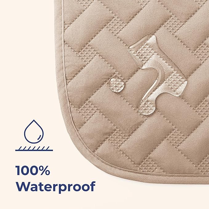 gogobunny 100% Double Sided Waterproof Dog Blanket Soft Pet Bed Cover Reversible Protect Furniture Couch Sofa Car for Puppy Cat Kids (Dark Beige/Light Beige, 40x50 Inch (Pack of 1))