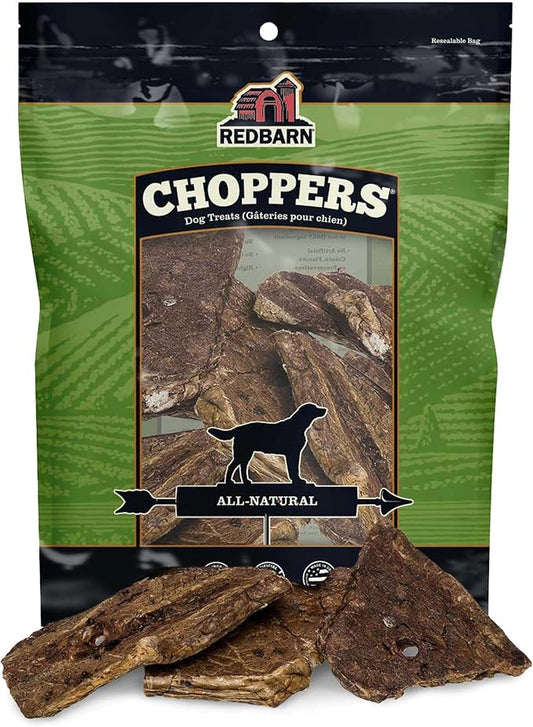 Redbarn Pet Products Natural Choppers Beef Lung Chew Treats for Dogs - Premium Made in USA Rawhide-Free Single Ingredient High Protein Low Fat - 9 oz Bag
