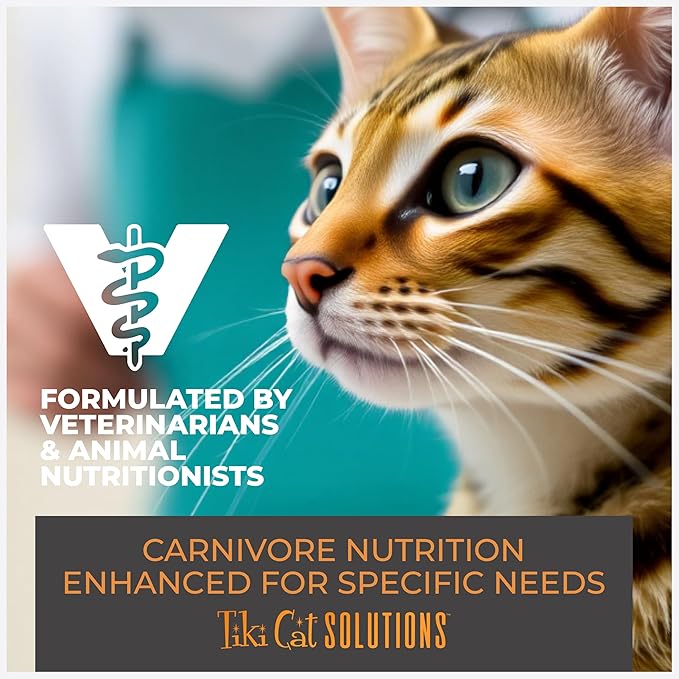 Tiki Cat Solutions Mineral Balance Mousse, Supports Urinary Health, Tuna & Salmon Recipe, 2.4 oz. Pouch (12 Pack)