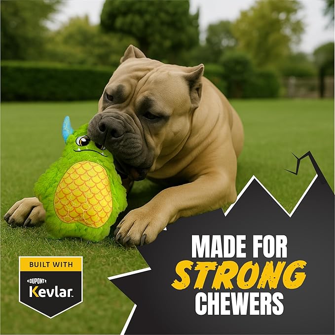 Bite Force - Durable & Strong Dog Toy with Squeaker, Kevlar-Reinforced for Aggressive chewers,