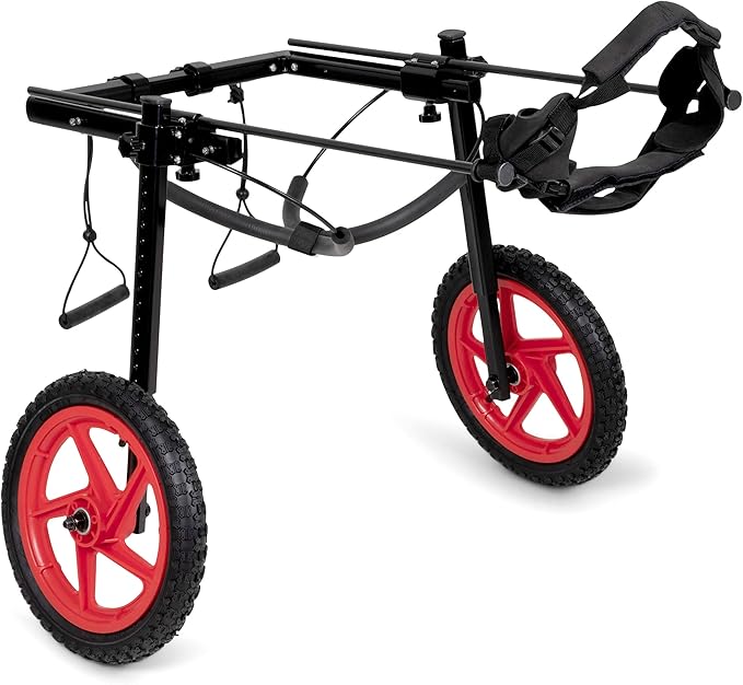 PRO Dog Wheelchair for Back Legs - Adjustable Dog Cart - Medium to XL Sizes - Hind Leg Wheels for Mobility & Healing