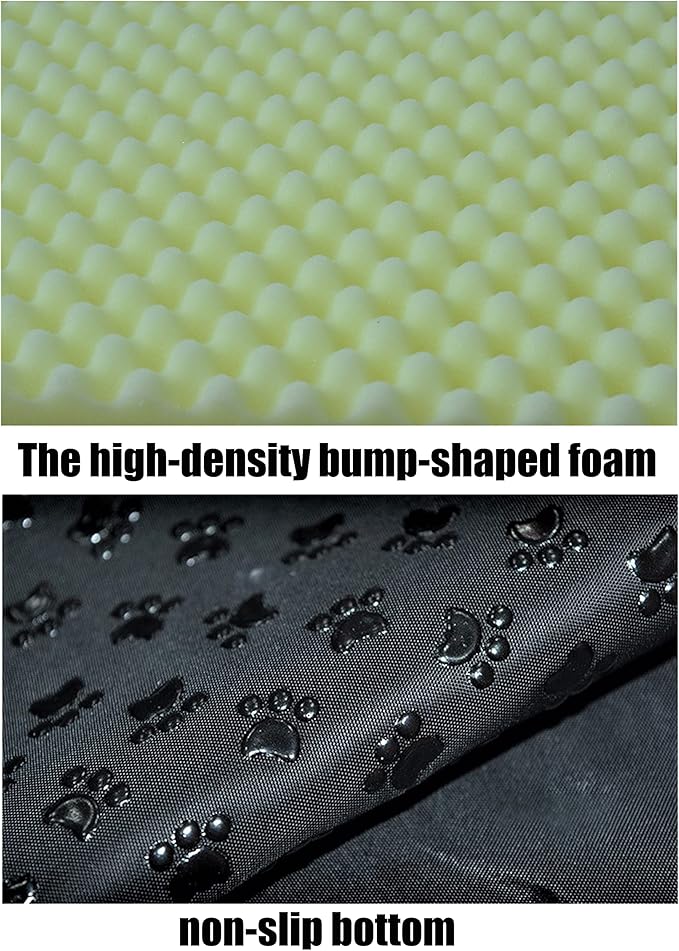 Cat Bed or Dog Bed,2 Ways to Use,Indoor Pet House with Fluffy Mat,Removable and Washable Cover,Non-Slip Bottom,for Cats and Small Dogs(S Black Cranes)