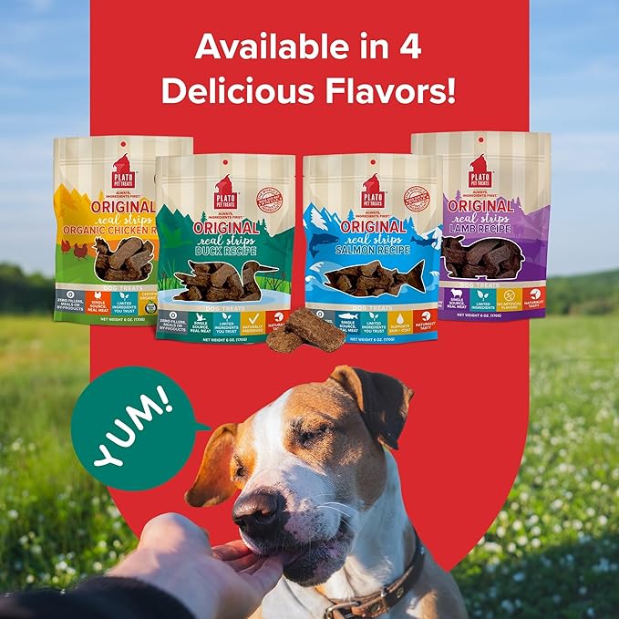PLATO Original Real Strips Duck 3oz, Natural (850002221534)