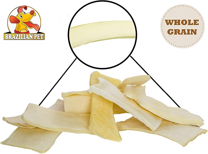 Premium Thick Cut Chips, Wholegrain Rawhide (Last Much Longer Than Traditional Chips). 100% Natural. Great Behavioral Dog Chewing Treat Solution. No Preservatives. (3 Pounds)