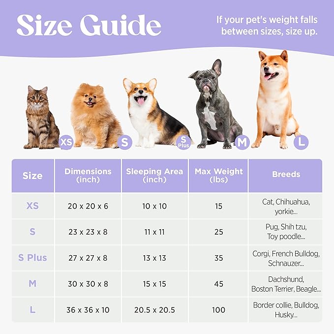 LE SURE Donut Medium Dog Bed - Round Cat Beds for Indoor Anti-Anxiety Calming Pet Beds, Washable Cute Modern Beds with Teddy Sherpa Plush & Anti Slip Bottom, 30 Inch, Brwon