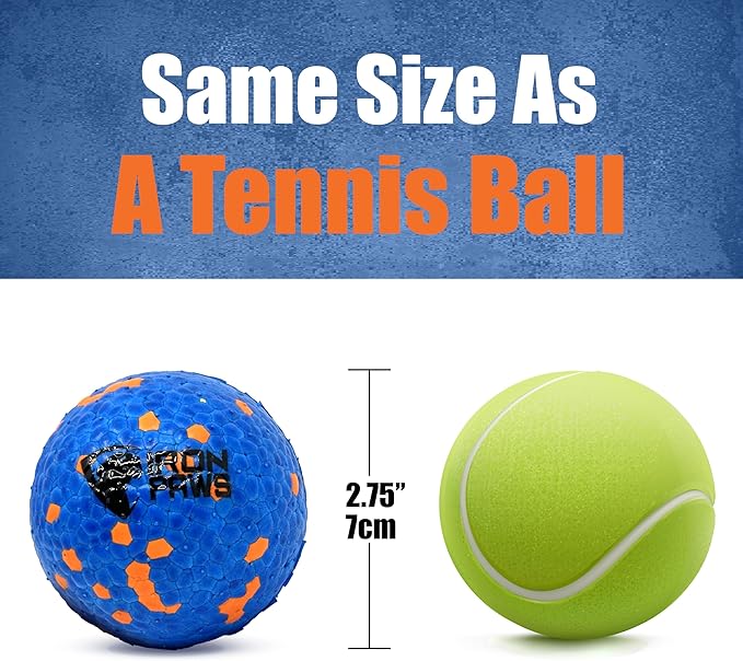 Indestructible Dog Ball, Blue - Tough Dog Toy for Aggressive Chewers, Great for Indoor and Outdoor Play, Soft Dog Toy for Fetch