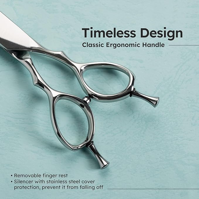 8" Dog Grooming Thinning Scissors – Handcrafted, Ergonomic, VG10 Stainless Steel for Sharper, Tougher, Better Edge Retention, Thinning Rate 60-70%