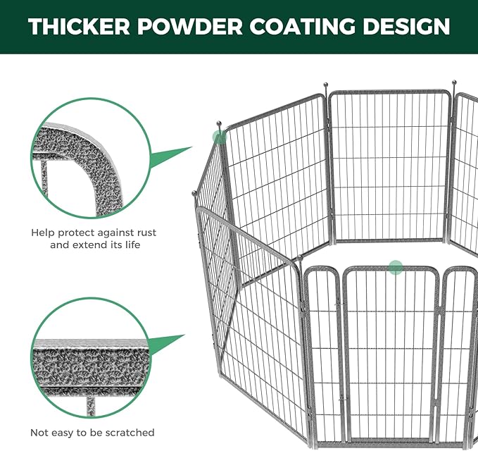 FXW Aster Dog Playpen Designed for Yard, 40inch 24 Panels