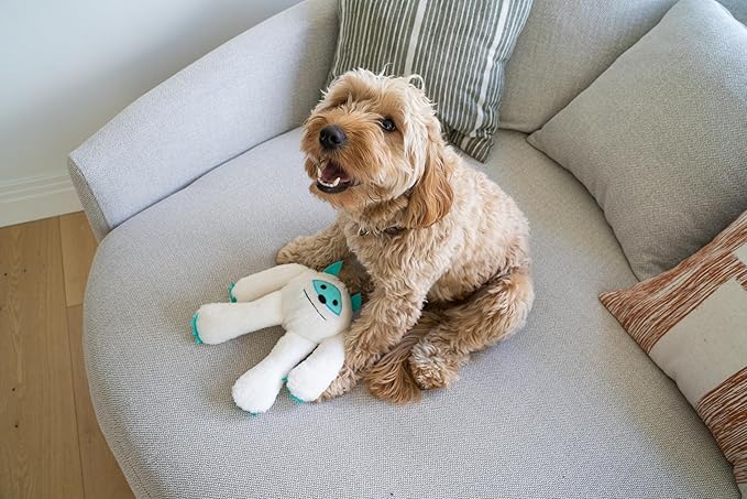 Flourish Pets 3-in-1 Multi-Layer Dog Toys for Aggressive Chewers | Non-Toxic BPA Free Double Stitched Soft Fabric Exterior | Long-Lasting Dog Plush Toys Small Yeti 8"