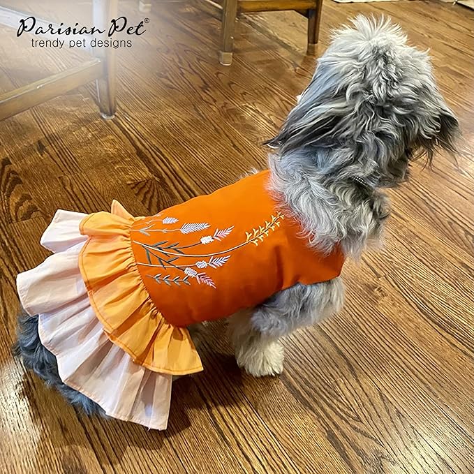 Parisian Pet Dog Dress - Color Block Dog Summer Dress - Lightweight Dog Clothes - Sleeveless Dog Frock - Dog Beach Outfit - Machine Washable Dog Dresses for Large Dogs Girl 2XL