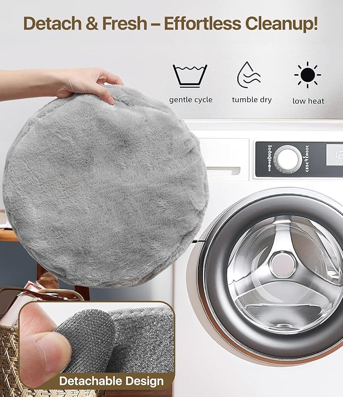 Cat Desk Bed, Cat Hammock for Home Office, 360°Rotating & Adjustable Shelf, Removable Comfortable Soft Pet Nest Bed, Modern Unique Kitten Furniture Attachment for Game Tables, Grey