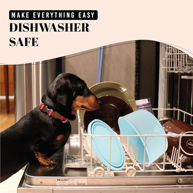 AVERYDAY 30 Oz Travel Dog Bowls with Lids, 2-in-1 Portable Pet Bowls for Food and Water, Leakproof Travel Dog Food & Water Bowl for Outdoor, Camping, Travel Dog Feeding Bowl, Daycare Pet Bowls