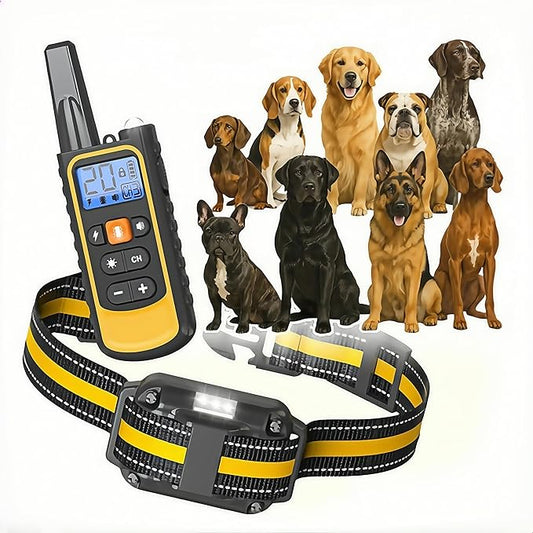 Waterproof Dog Shock Collar with Remote 3300 FT – 3 Modes Beep Vibrate Static, LED Light, 20-Level Adjustable, Rechargeable Training Collar for Small Medium Large Dogs 8-120 lbs