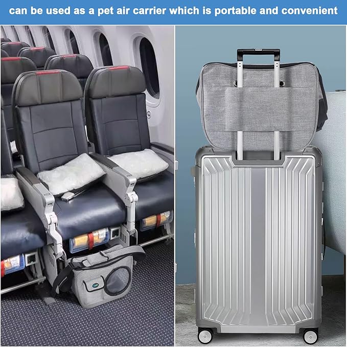 OWNPETS Pet Sling Carrier, Pet Airline Carrier Travel Bag, Fit 10~13lb Small Dogs, Comfortable, Adjustable, Perfect for Airline, Travelling, Daily Walk, Outdoor Activity and Weekend Adventure