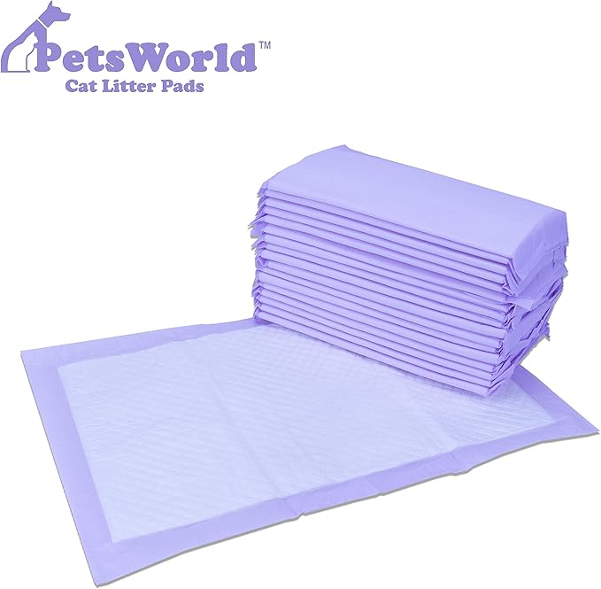 PETSWORLD Cat Pads Refills for Tidy Cats Breeze Litter System for Cat Litter Box, 50 to 400 Pads (200 Count, Unsented)