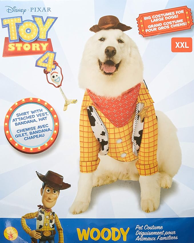 Toy Story: Woody Pet Costume for For Dogs or Cats by Rubies, XXL