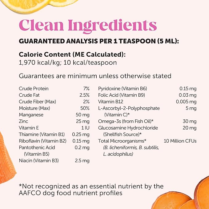 Dog Multivitamin Supplement with Salmon Oil for Dogs - Allergy Itch Relief, Digestion, Skin & Coat Health, Liquid Supplement - Dog Food Topper Bone Broth with Prebiotics (12 oz)