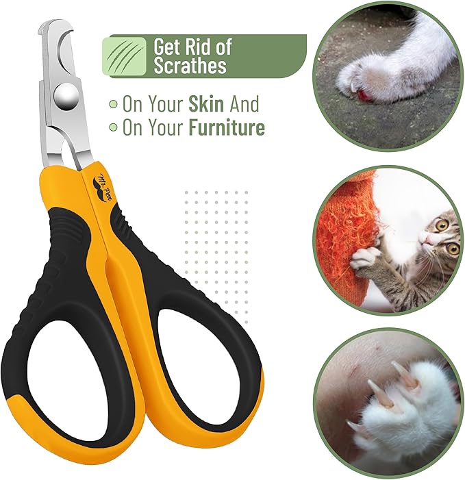 Mr. Pen Cat Nail Trimmer - Cat & Dog Nail Clippers, Claw Trimmer - Orange/Black