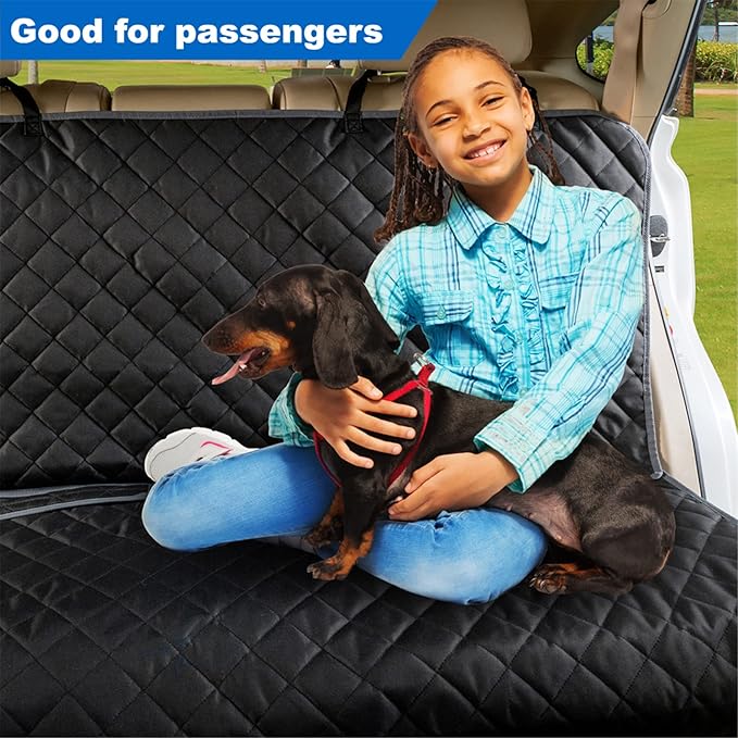 Bench Car Seat Cover Protector - Waterproof, Heavy-Duty and Nonslip Pet Car Seat Cover for Dogs with X-Large Size Fits for Large SUVs & Trucks