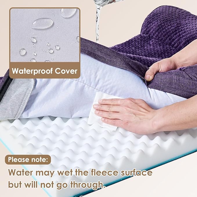 EHEYCIGA Memory Foam Dog Bed XLarge Sized Dogs, Extra Large Dog Bed Orthopedic with Washable Removable Cover, Waterproof XL Pet Bed Couch for Crate, 41x27x6 Inches, Purple