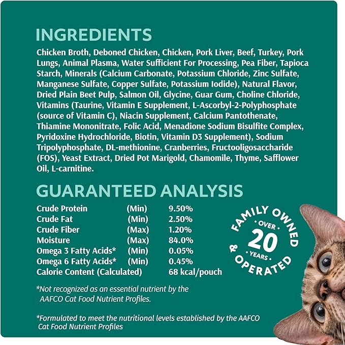 Optimeal Grain-Free Wet Cat Food Pouches – Chicken & Turkey in Savory Gravy, High Protein & Moisture-Rich Tender Morsels, Indoor Adult Cat Wet Food with Natural European Ingredients, 3 oz (Pack of 12)