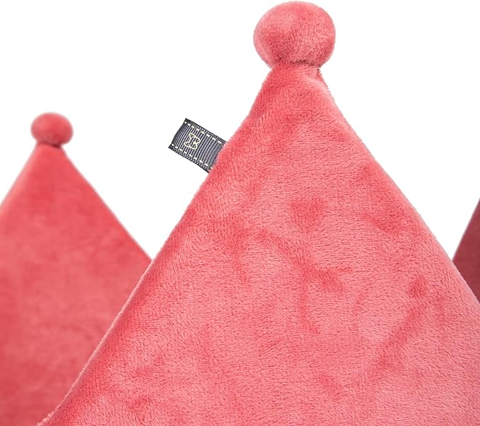 NANDOG Pet Gear Crown Cozy Round Dog and Cat Bed Collection Washable Indoor Pet Bed for Small Breeds -Soft Bed Fits in Crate or Kennel - Made of Ultra Soft Micro-Plush Material (Royal Pink Prive 18")