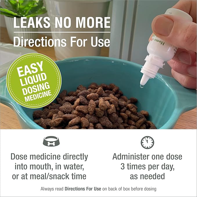 HomeoPet Leaks No More, Safe, Gentle, and Natural Cat and Dog Urinary Incontinence Relief, 15 Milliliters