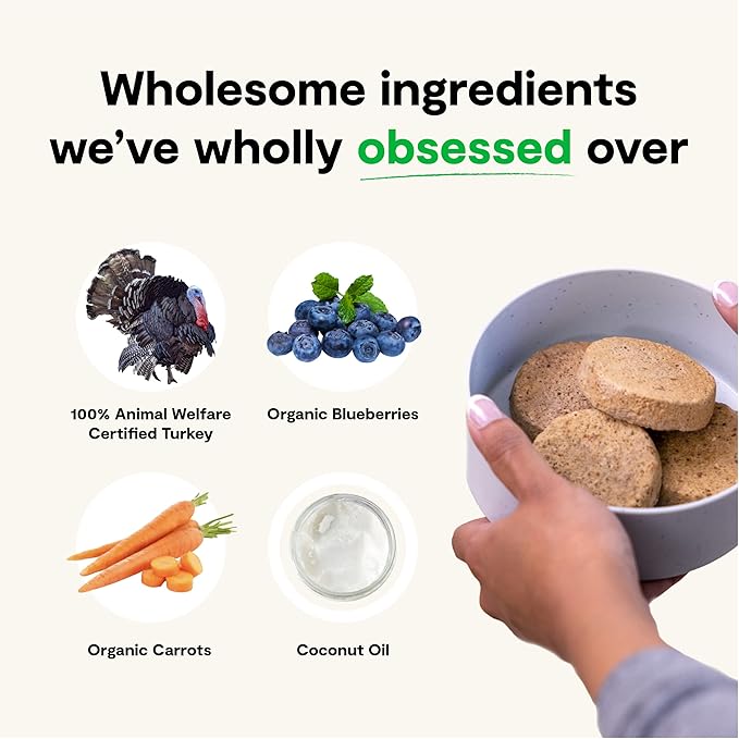 Open Farm, Freeze Dried Raw Dog Food, Patties with 95% Meat, Organs & Bone, Complete Meal or Freeze Dried Dog Food Mixer, Turkey Recipe, 10.5oz Bag