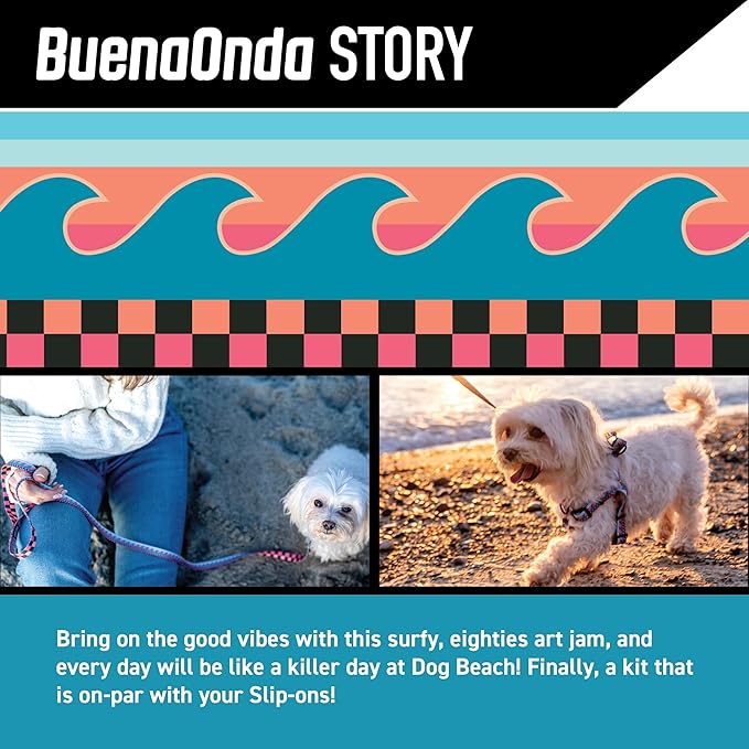 Wolfgang Heavy Duty Adjustable Dog Harness, Pull-Tested to Over 800 lbs for Walking & Training, BuenaOnda Print, X-Large